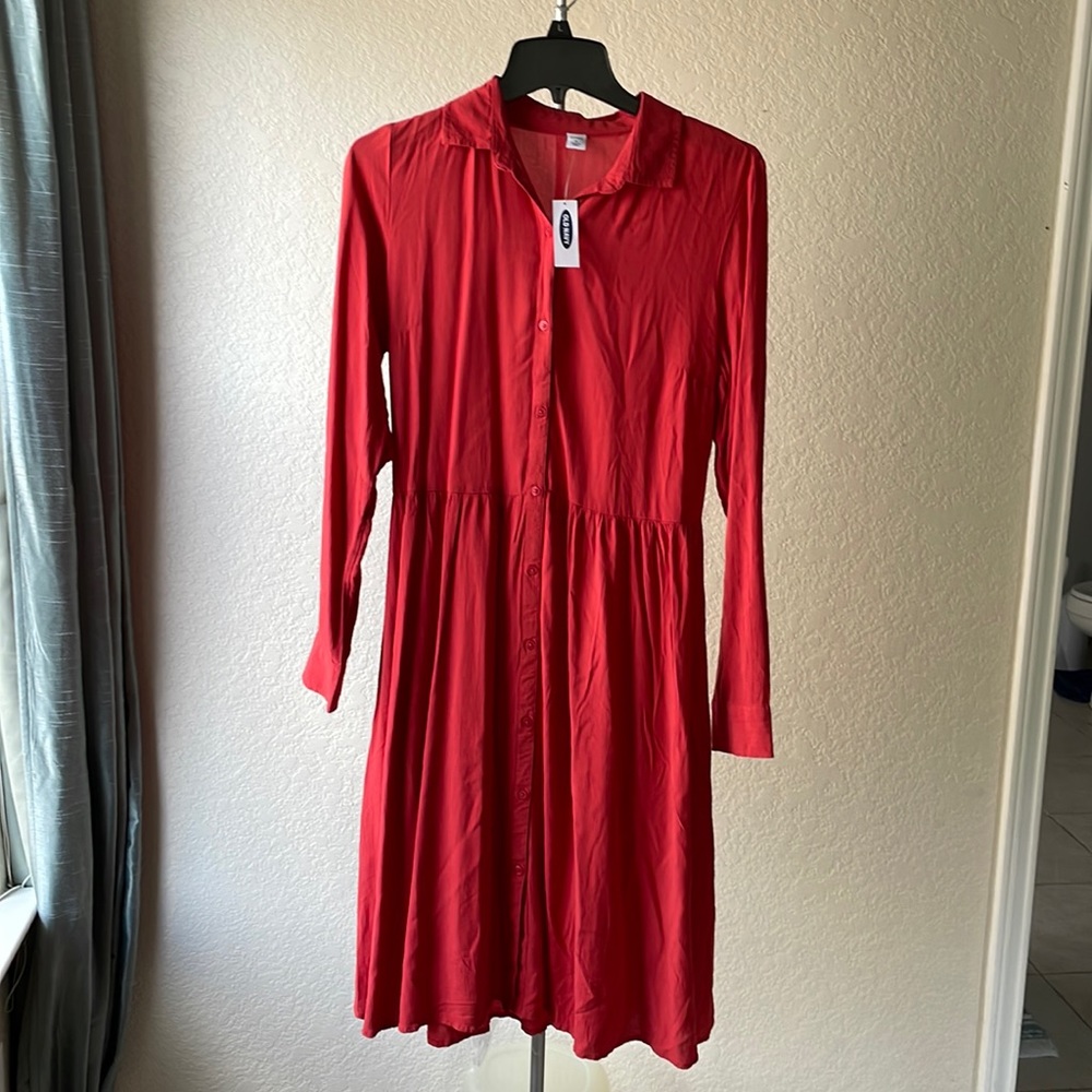 NWT Old navy red/orange midi dress